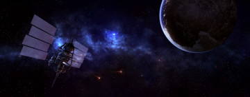 Картинка космос космические корабли станции планета станция