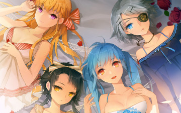Картинка sword girls аниме взгляд девушки