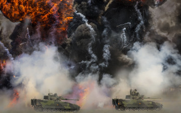Картинка техника военная+техника tanks simulated fight explosion