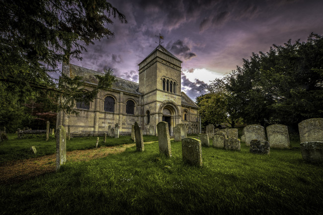 Обои картинки фото tickencote church, города, - католические соборы,  костелы,  аббатства, надгробия, церковь