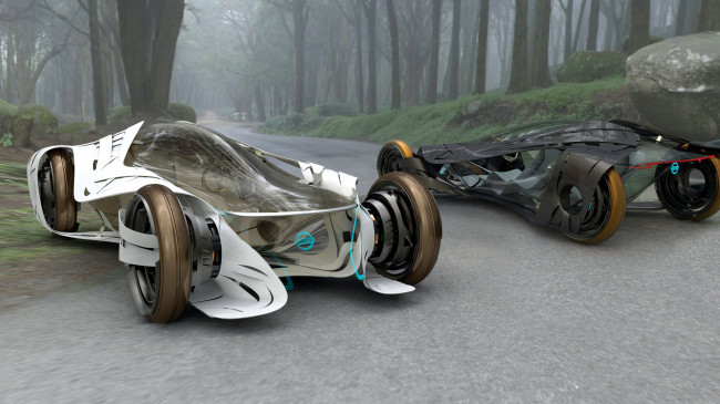 Обои картинки фото nissan iv concept 2010, автомобили, 3д, nissan, 2010, concept, iv