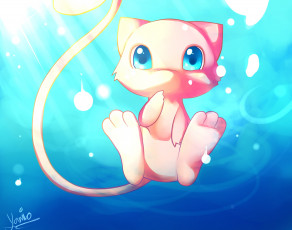 обоя аниме, pokemon, mew