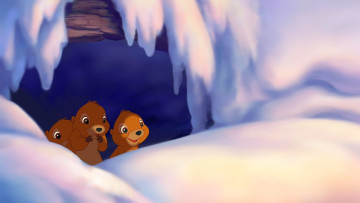 Картинка мультфильмы bambi+2 животное нора снег