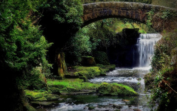 Картинка природа водопады камни скалы водоём водопад