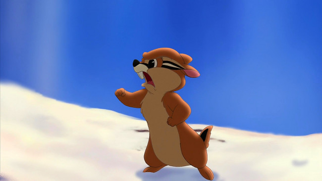 Обои картинки фото мультфильмы, bambi 2, животное, злость, снег