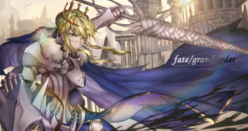 Картинка аниме fate stay+night +grand+order +apocrypha оружие девушка корона броня