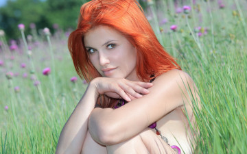 Картинка violla+a девушки -unsort+ рыжеволосые+и+другие поза взгляд красотка макияж лицо модель рыжеволосая девушка violla a