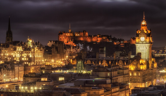 Обои картинки фото города, эдинбург , шотландия, панорама