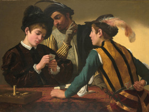 Картинка шулеры рисованное caravaggio игроки карты шулер
