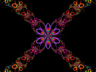 Картинка 3д графика fractal фракталы тёмный узор