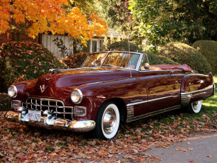 Картинка cadillac sixty two convertible `1949 автомобили осень