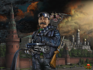 Картинка зачистка юмор приколы сталин пулемет