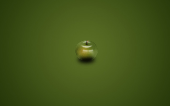 Обои картинки фото 3д, графика, другое, яблоко, зелёный