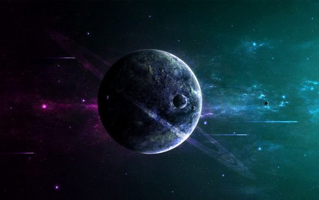 Обои картинки фото космос, арт, planet, star, sci, fi, space, ships, dark, night