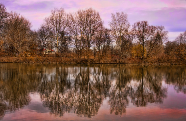 Обои картинки фото природа, реки, озера, осень, река, деревья, отражение