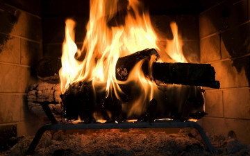 Картинка природа огонь пламя дрова камин