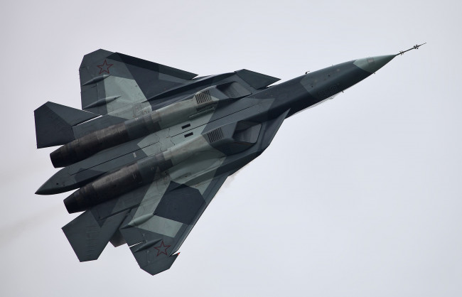 Обои картинки фото авиация, боевые самолёты, окб, сухого, т-50, самолет, 5, поколения, пак, фа, ввс, россии