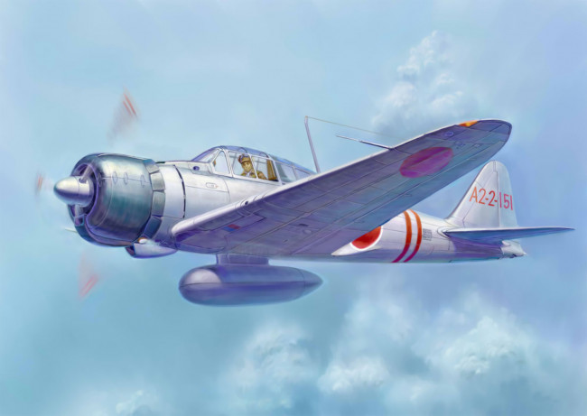 Обои картинки фото рисованное, авиация, war, mitsubishi, a6m, zero, japanese, fighter, painting, ww2, art, aviation