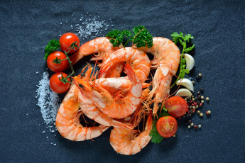 Картинка еда рыба +морепродукты +суши +роллы соль морепродукты томат перец креветки зелень помидоры