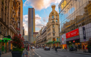 Картинка города -+улицы +площади +набережные вечер небоскребы закат улицы париж франция городской вид