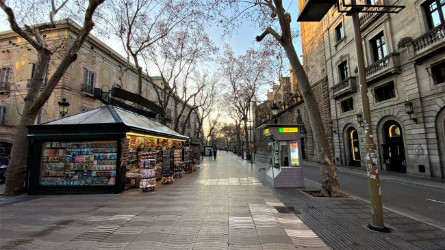 Обои картинки фото la rambla, города, барселона , испания, la, rambla