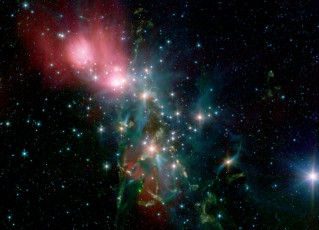 Картинка пылевая туманность ngs 1333 космос галактики туманности