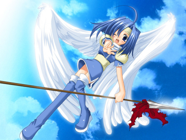 Обои картинки фото аниме, angels, demons, девушка, крылья, ангел