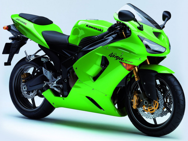 Обои картинки фото kawasaki, ninja, zx, 6rr, мотоциклы