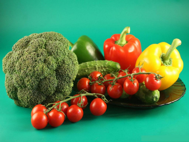 Обои картинки фото еда, овощи, помидоры, томаты, перец