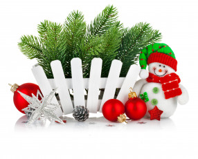 Картинка праздничные украшения decorations снежинки звезды ornaments balls снеговик шары snowman игрушки рождество toy holiday merry christmas праздник star snowflakes