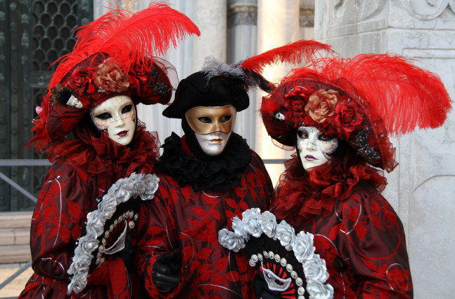 Обои картинки фото разное, маски,  карнавальные костюмы, карнавал, венеция