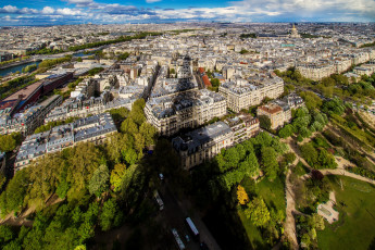 Картинка города париж+ франция панорама дороги париж дома
