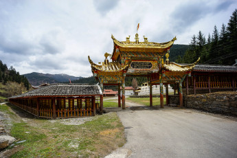 обоя tibetan temple, города, - буддийские и другие храмы, храм, горы