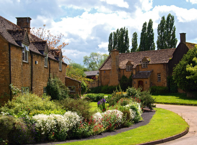 Обои картинки фото cherington  warwickshire англия, города, - улицы,  площади,  набережные, улица, warwickshire, cherington, дом, англия