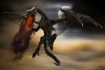 Картинка 3д+графика существа+ creatures дракон фон