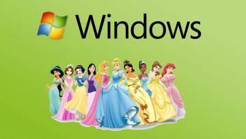 обоя компьютеры, windows xp, девушки, взгляд, фон, логотип