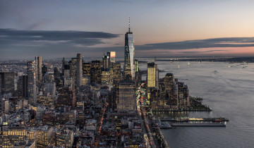 обоя nyc, города, нью-йорк , сша, небоскребы, панорама