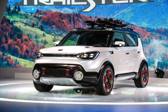 Обои картинки фото kia soul trailster 2018, автомобили, выставки и уличные фото, kia, белый, 2018, soul, trailster