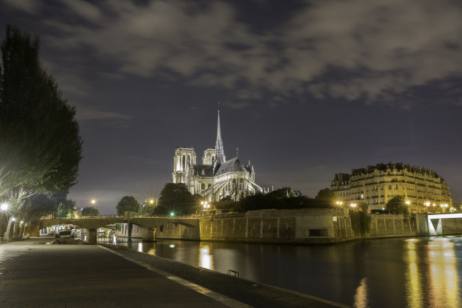 Обои картинки фото norte dame,  paris, города, париж , франция, собор, река