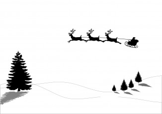 Картинка праздничные векторная+графика+ новый+год олени санта клаус