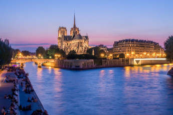 обоя notre dame de paris, города, париж , франция, простор