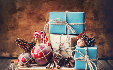 обоя праздничные, подарки и коробочки, украшения, новый, год, рождество, подарки, christmas, wood, new, year, decoration, xmas, gift, box, merry