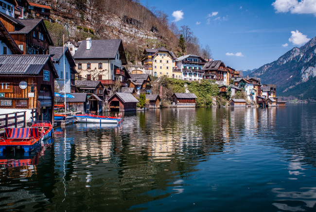 Обои картинки фото hallstatt,  austria, города, гальштат , австрия, простор