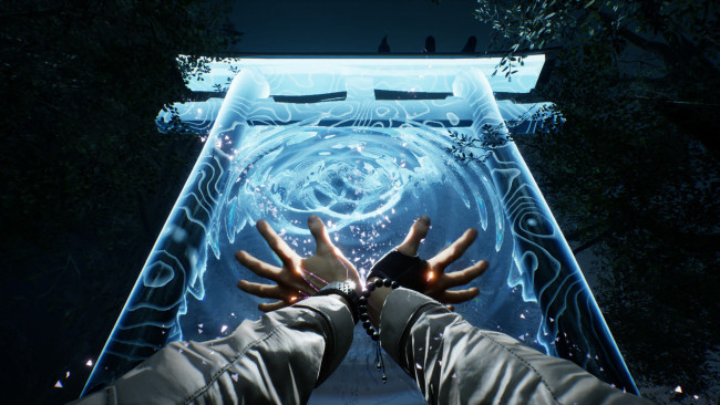 Обои картинки фото видео игры, ghostwire,  tokyo, врата, руки, магия