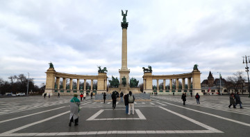 Картинка heroes+square millenium+monument города будапешт+ венгрия heroes square millenium monument