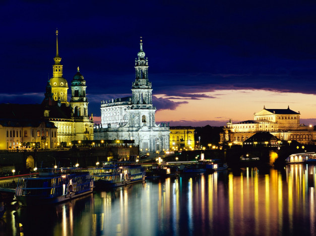 Обои картинки фото elbe, dresden, germany, города, дрезден, германия