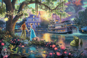 Картинка thomas kinkade рисованные prince naveen princess tiana