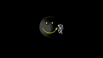 Картинка 3д графика humor юмор космонавт смайлик планета