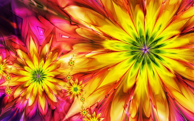 Обои картинки фото 3д, графика, flowers, цветы, цвет, узор, фон