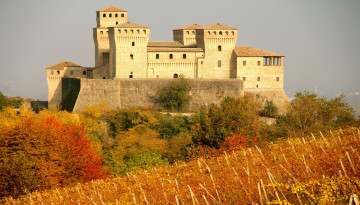 обоя castello di torrechiara, города, замки италии, castello, di, torrechiara